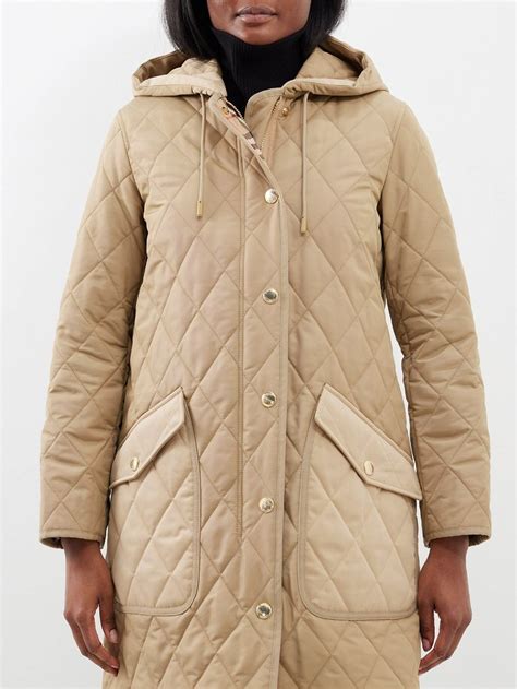 burberry roxby coat|Burberry Roxby Quilted Hooded Long Jacket .